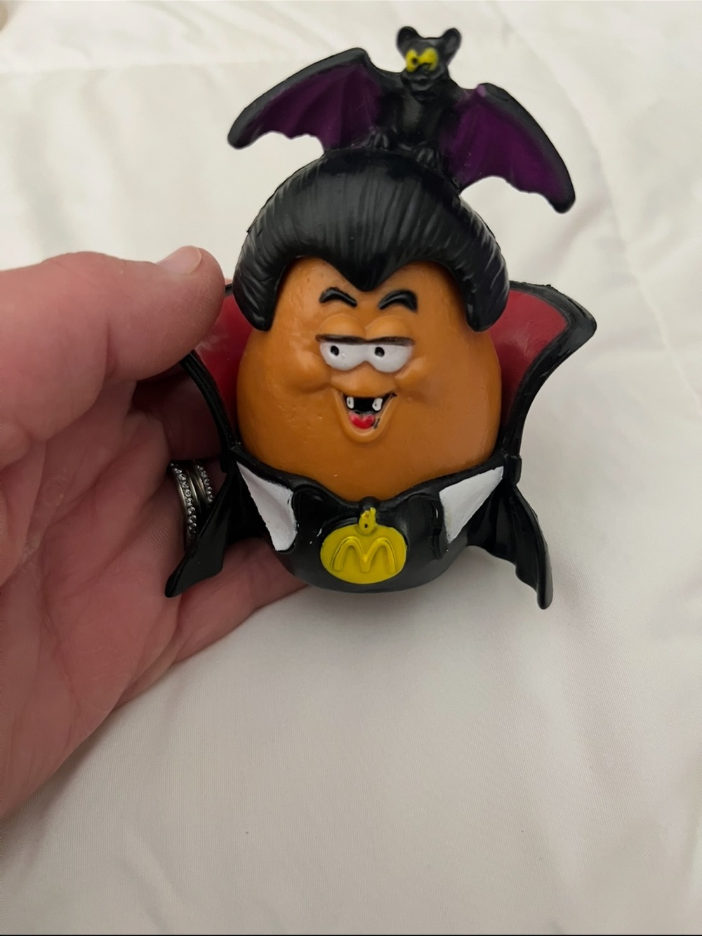 McDonald's Vampire Egg Character Figure - Black, Orange & Purple